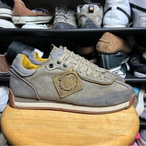 Enso suede satorisan grey green brown lace sneakers